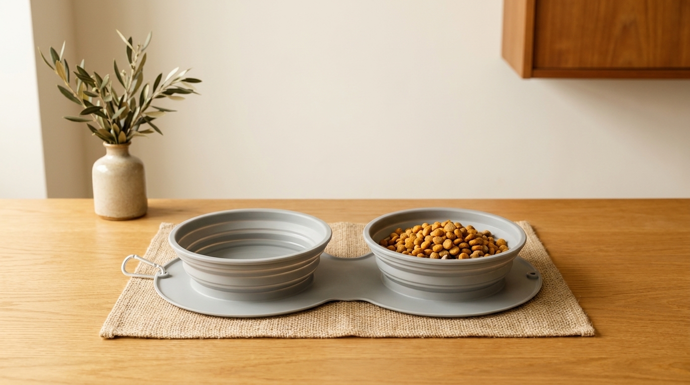 Morning kitchen still with Monchéri bowl on hemp placemat
